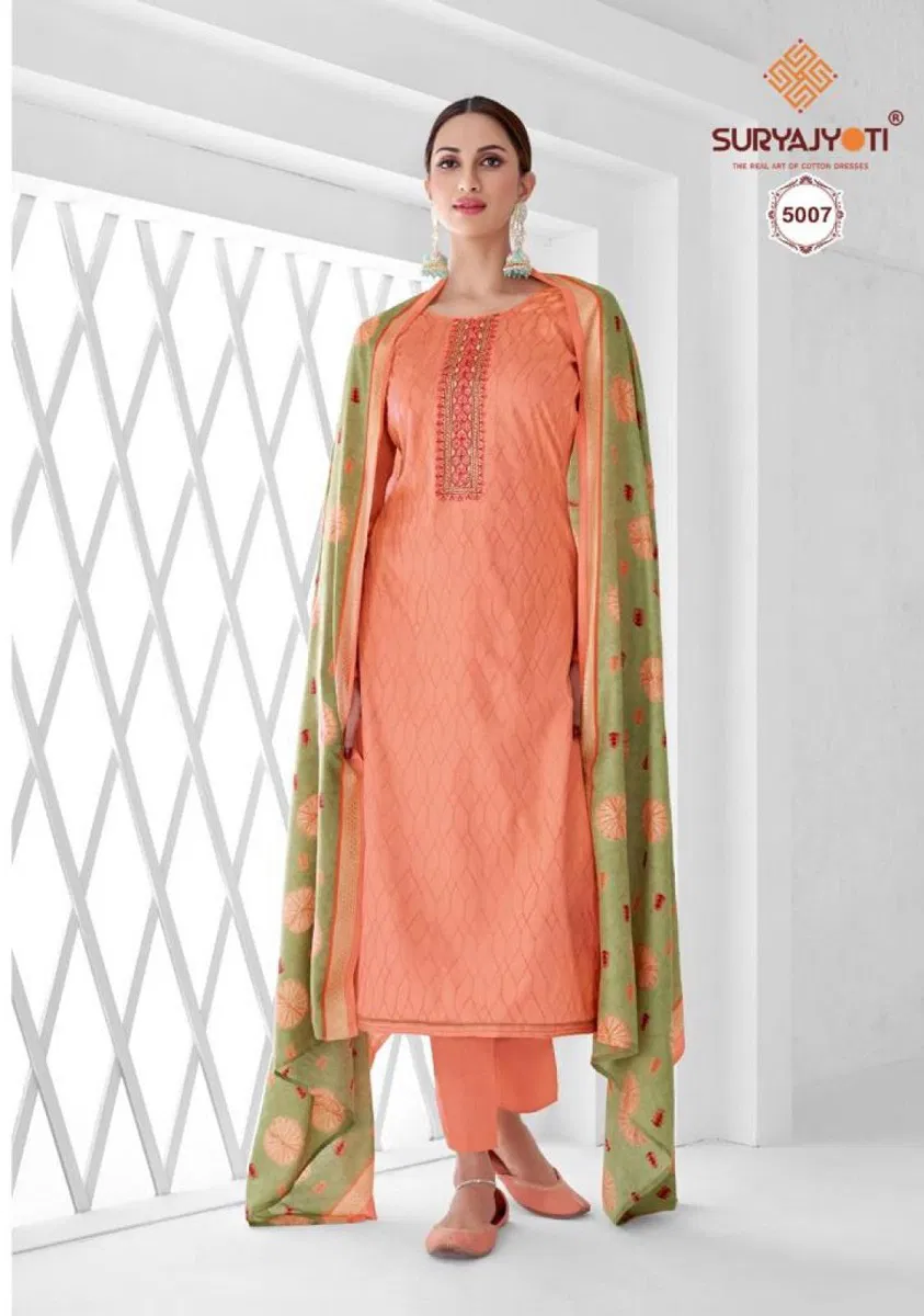 Nushrat Vol 5 By Suryajyoti Jam Stain Dress Material Catalog
